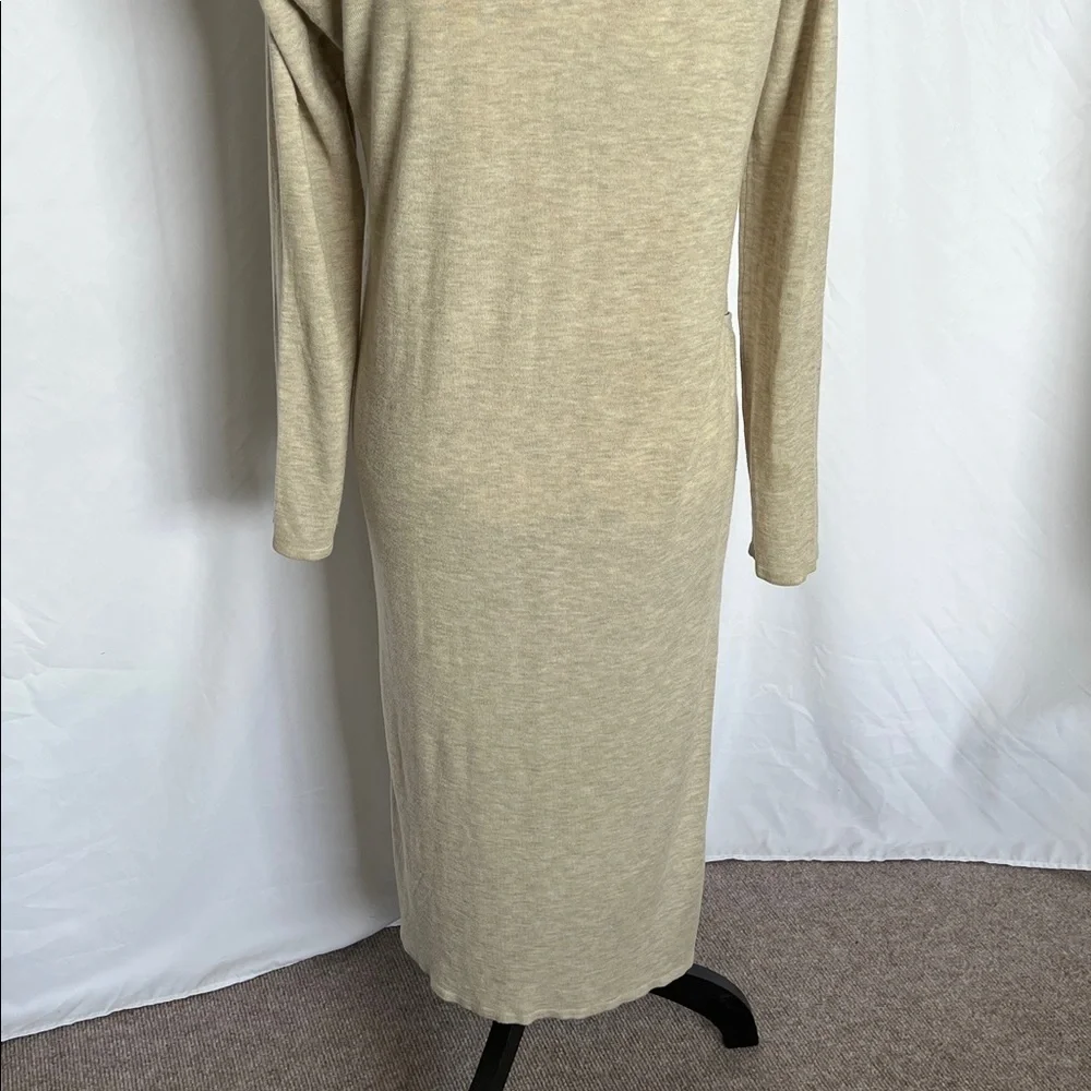 Long open tan cardigan with drop in pockets xs - Picture 4 of 8